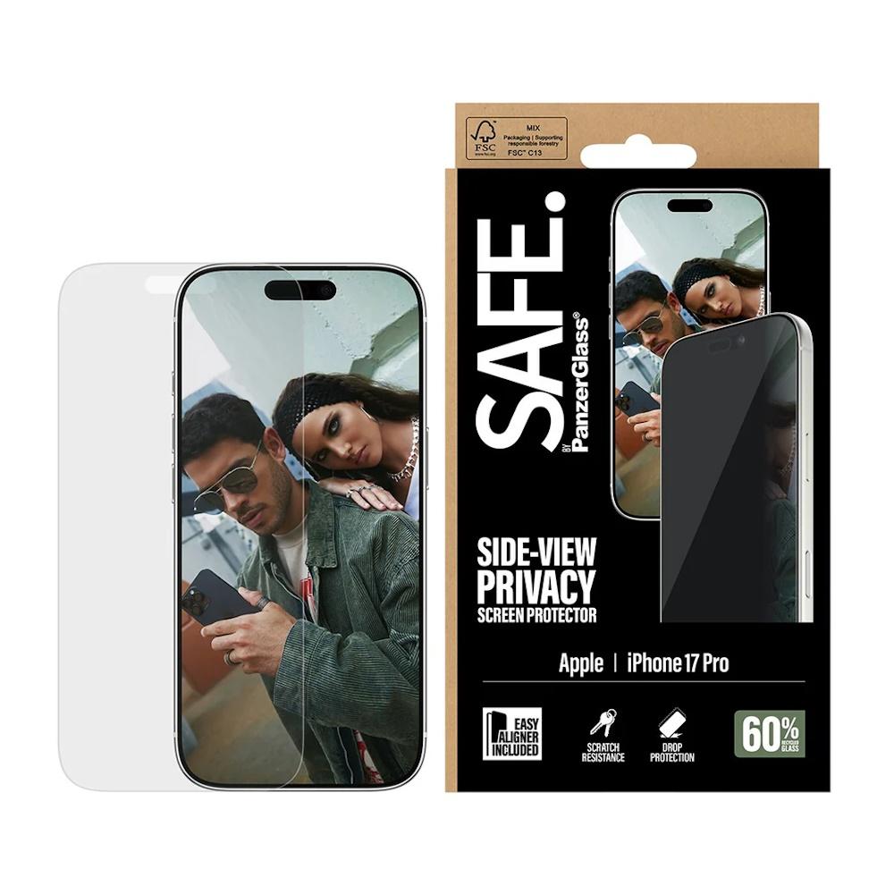 SAFE by PanzerGlass Privacy Screen Protector iPhone 17 Pro | Ultra-Wide Fit w. EasyAligner