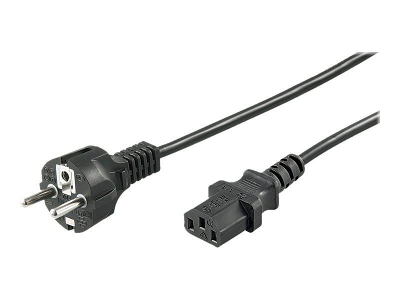Strømkabel Goobay IEC 60320 C13 til CEE 7/7 han, 3 m, sort billede