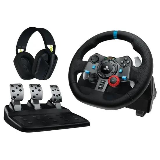 Ratsæt med pedaler og headset - Logitech G (USB, PC/PS4/PS5/PS3) billede