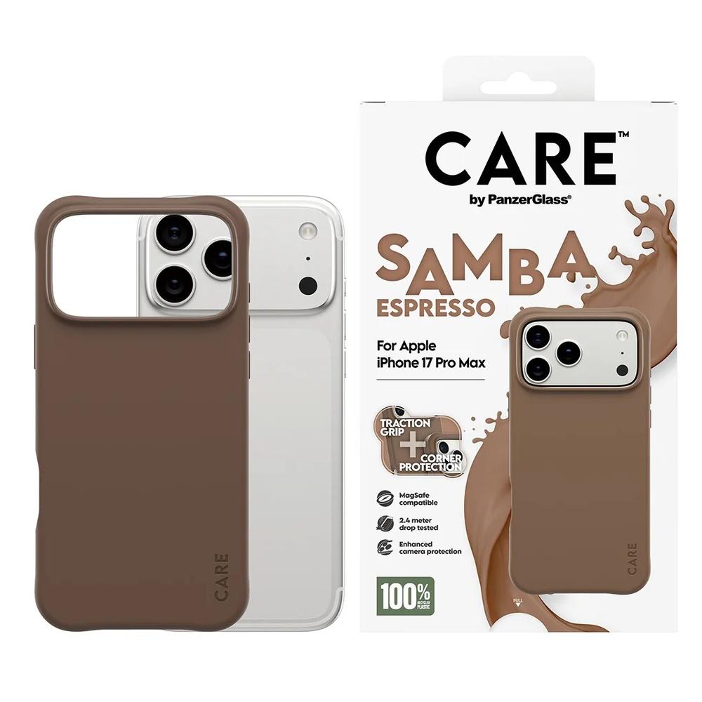 CARE by PanzerGlass Fashionable Case Samba Beskyttelsescover til iPhone 17 Pro Max Espresso