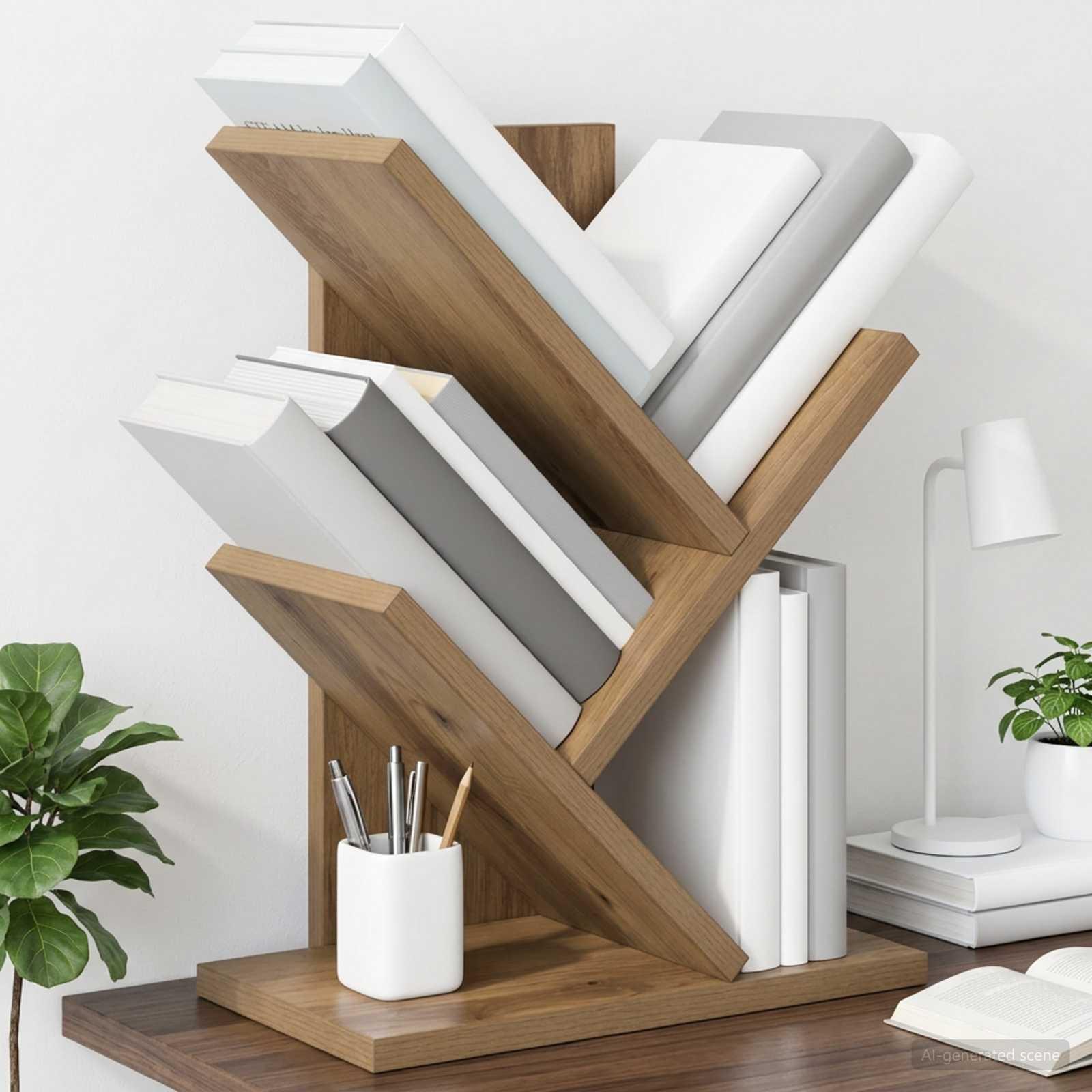 vidaXL Træbogreol 3-lags 30 x 18 x 40 cm Konstrueret træ Artisan-eg