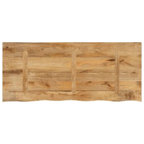 Bordplade i massivt mangotræ med naturlig kant 140 x 60 x 3,8 cm