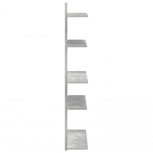 Væghængt flydende hylde betongrå 48,5 x 15 x 101 cm