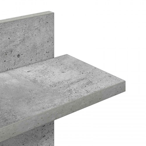 Væghængt flydende hylde betongrå 48,5 x 15 x 101 cm