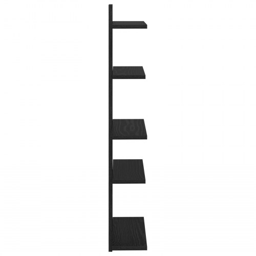 Væghængt flydende hylde i sort eg 48,5 x 15 x 101 cm