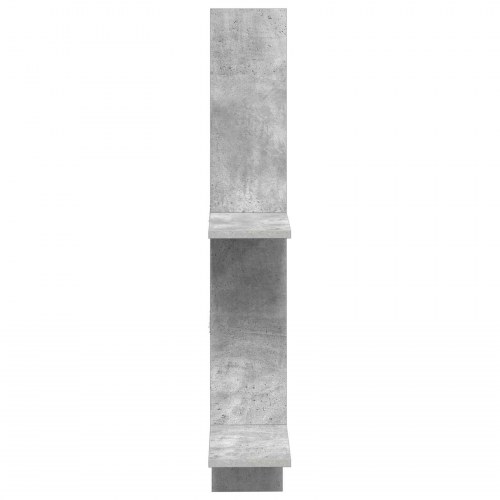 Væghylde betongrå 61 x 15 x 102 cm i konstrueret træ