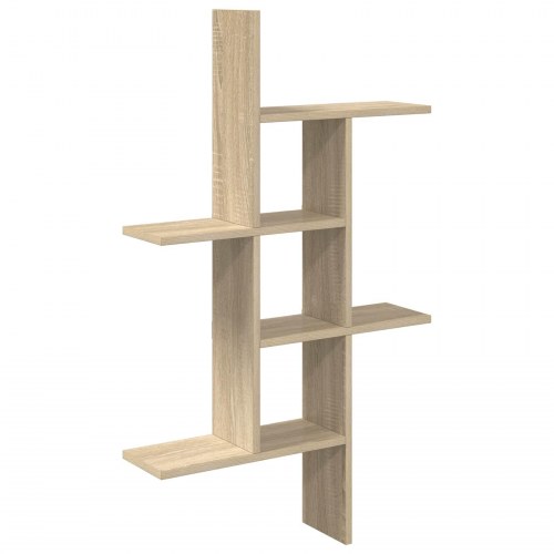 Væghylde i sonoma-eg 61 x 15 x 102 cm med 5 rum
