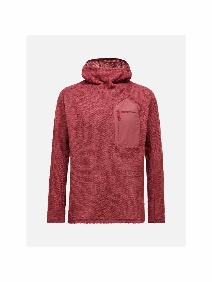 Peak Performance Freelight Polartec Alpha Hood herre hoodie rød str. M