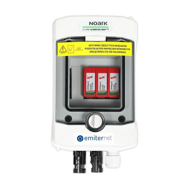 EMITER DC-kapsling IP65 med Dehn overspændingsafleder 1000 V type 2 til 1 x PV-streng