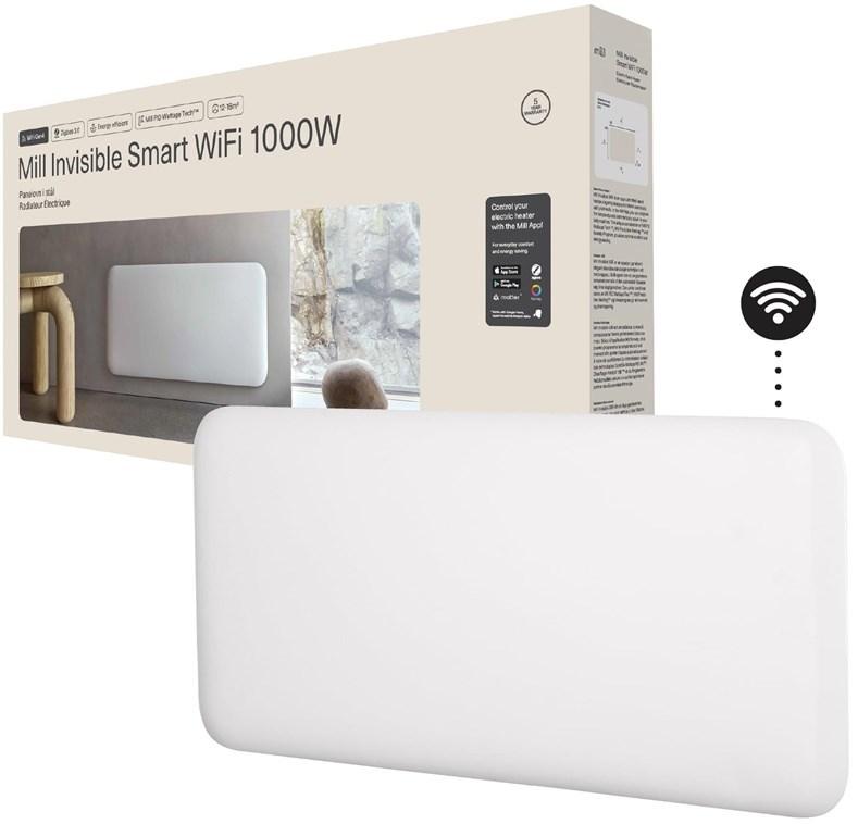 Mill Invisible Smart WiFi 1000W panelovn PA1000WIFI4 - hvid billede