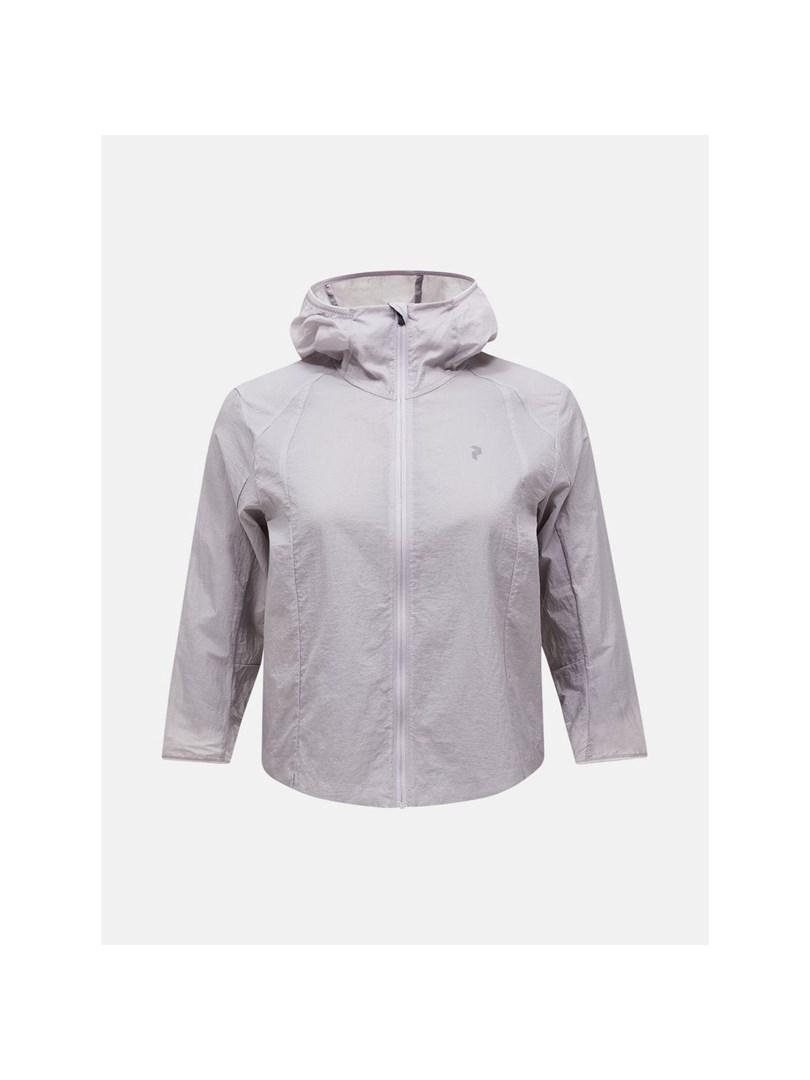 Peak Performance W Discover Wind Jacket damejakke med hætte - grå, str. L