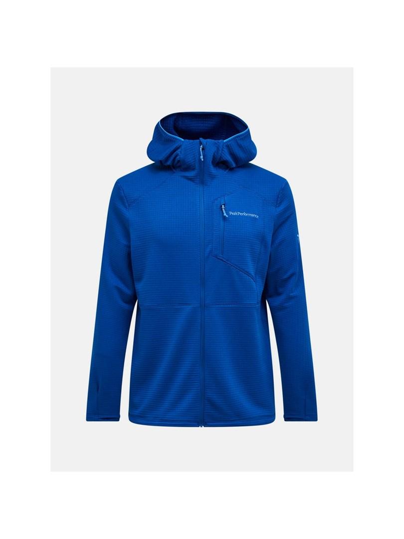 Peak Performance Trail Polartec Power Grid Zip Hood herrehoodie - blå, XL