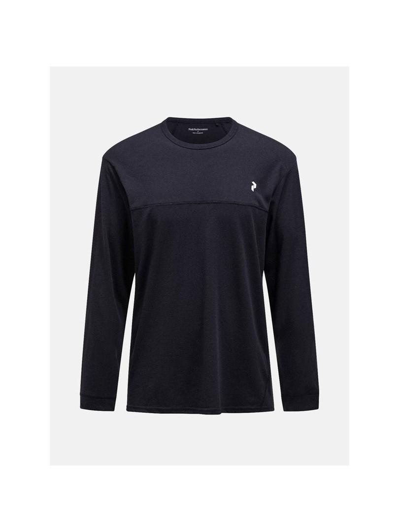 Peak Performance Trail Wool Blend langærmet T-shirt til herre - sort 2XL
