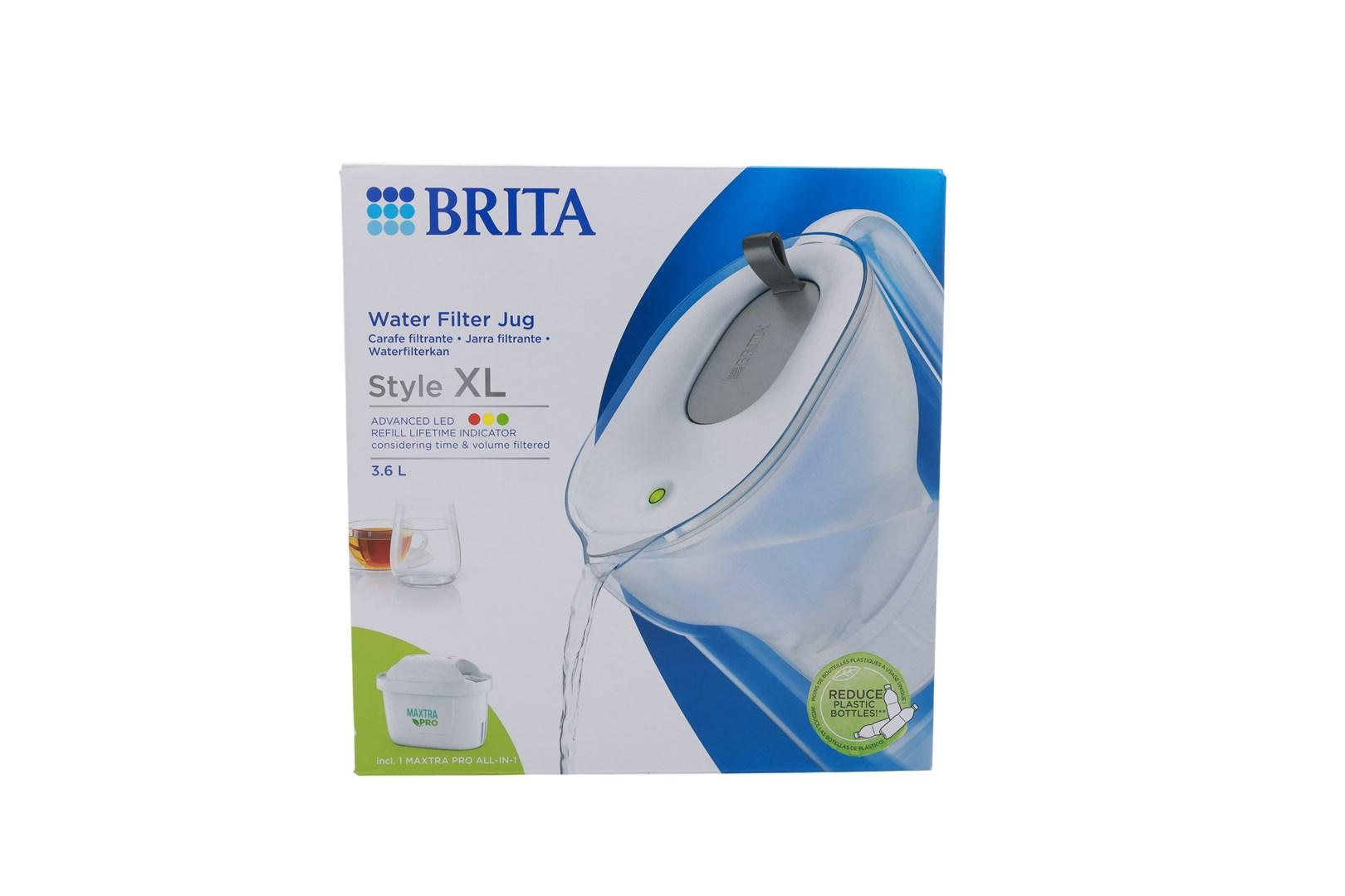 BRITA Style XL vandfilterkande 3,6 l med 1 MAXTRA PRO patron - lysegrå billede