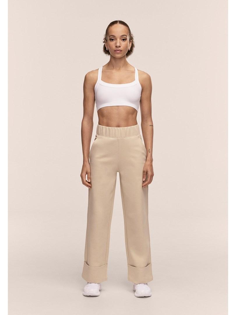CASALL Aria Turn Up Straight Jogger damebukser beige str. S