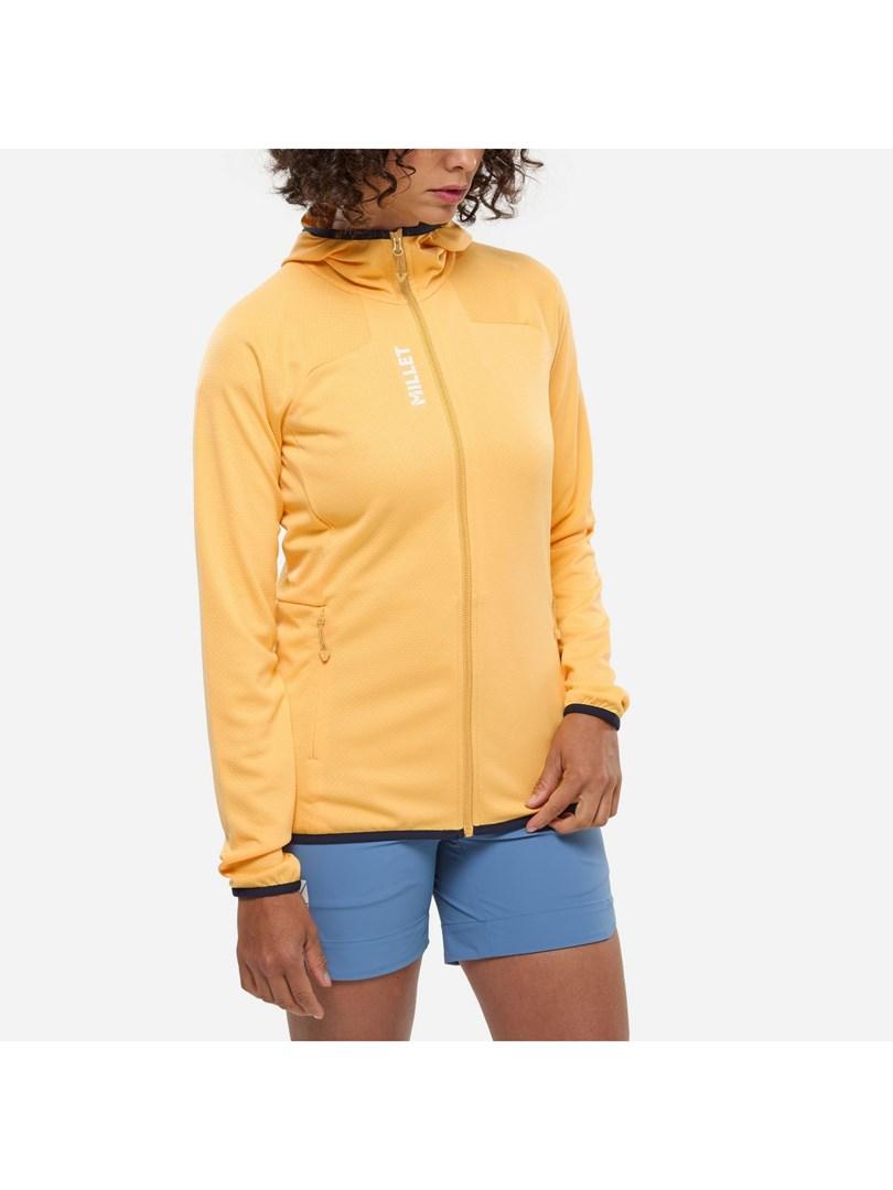 Millet Lokka Hoodie III W dame hættetrøje med lynlås - gul, S