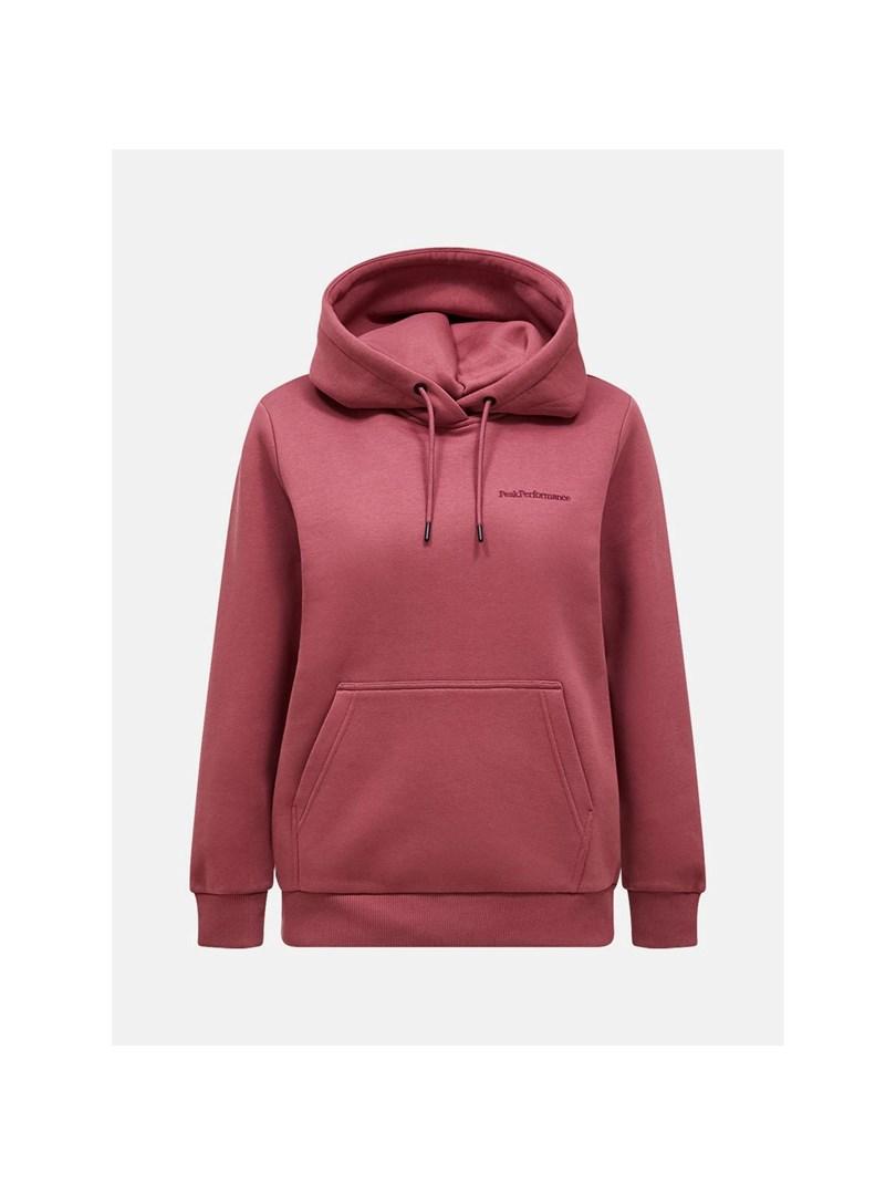 Peak Performance W Original Small Logo Hoodie til dame rød str. M