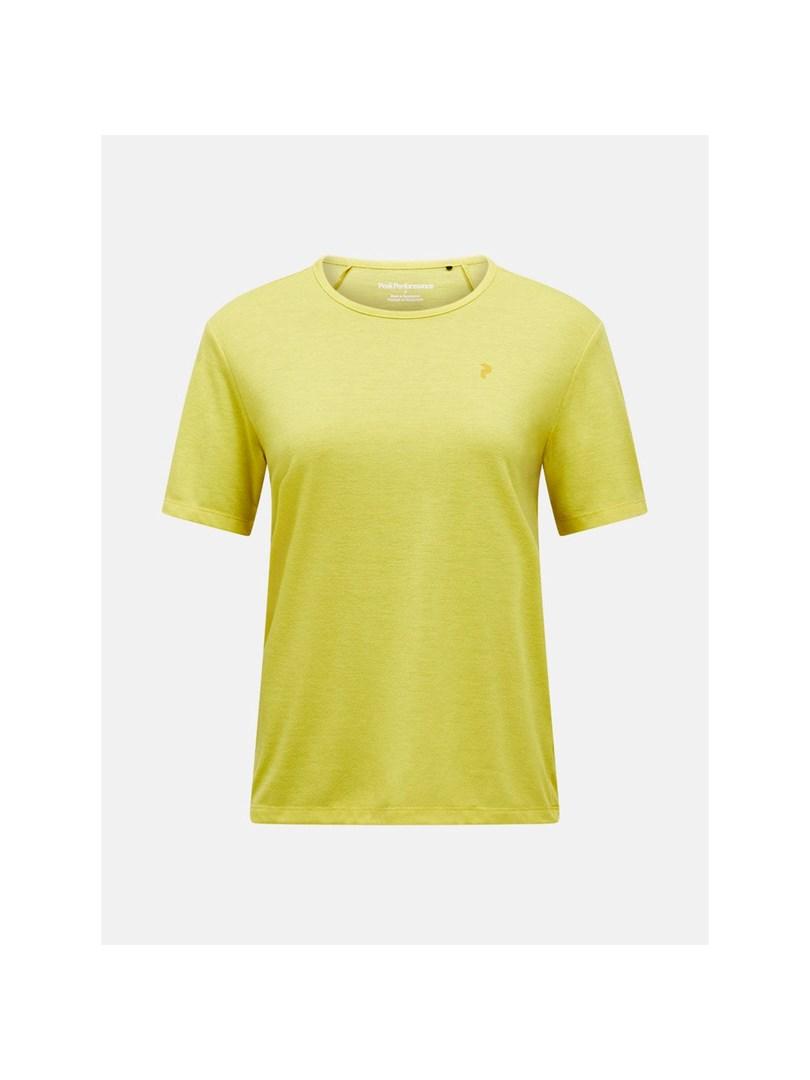 Peak Performance W Wool-Blend Shortsleeve dame T-shirt i gul - L