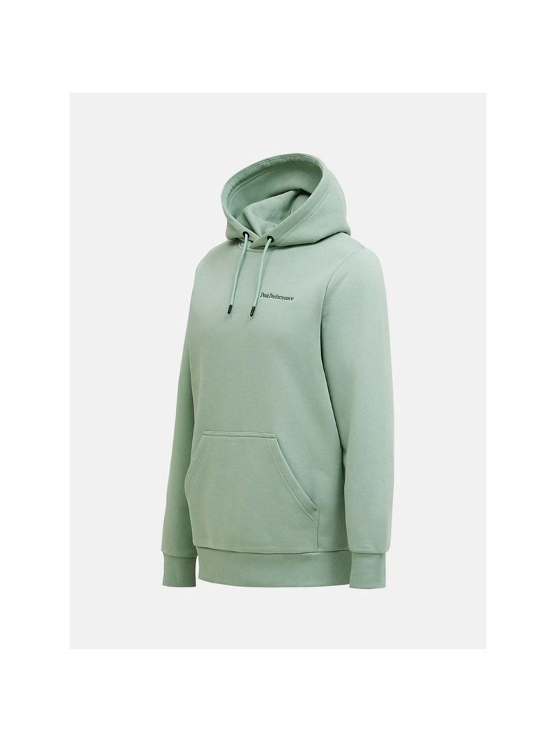 Peak Performance Original Small Logo hoodie til herre - grøn, str. M
