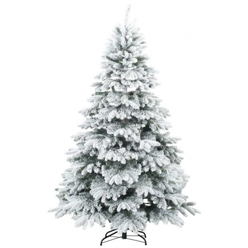 Kunstigt juletræ med 300 LED'er hvid 180 cm i PE og PVC