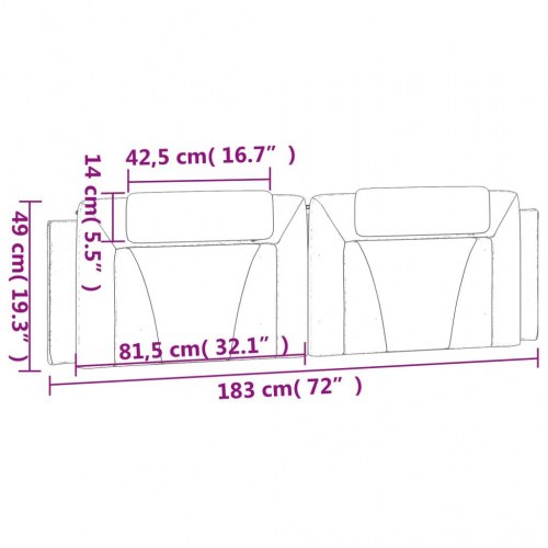 Gavlpude Viana 183 cm - sort og hvid