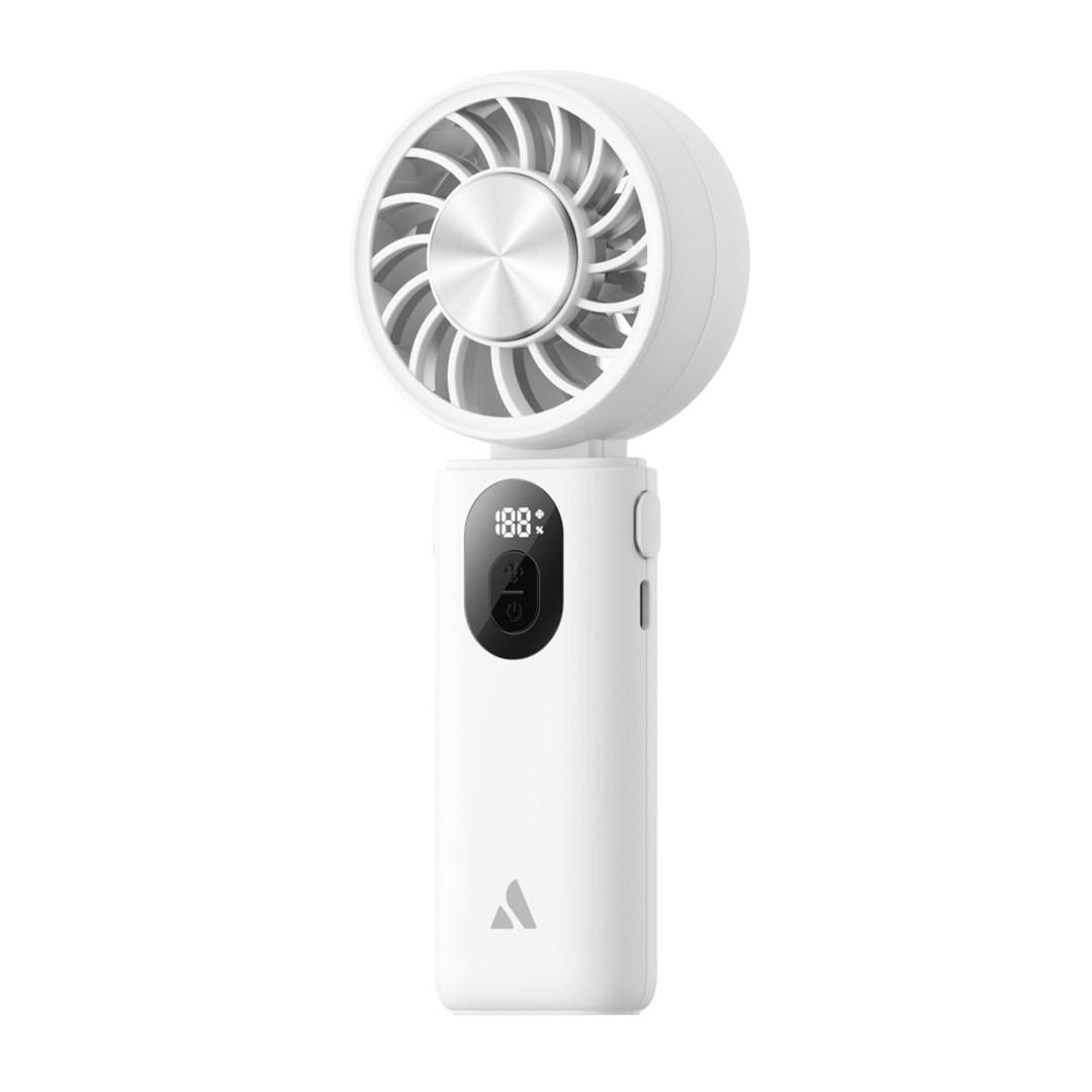 AECOOLY Halo 04 ICING foldbar håndventilator med køleplade - hvid