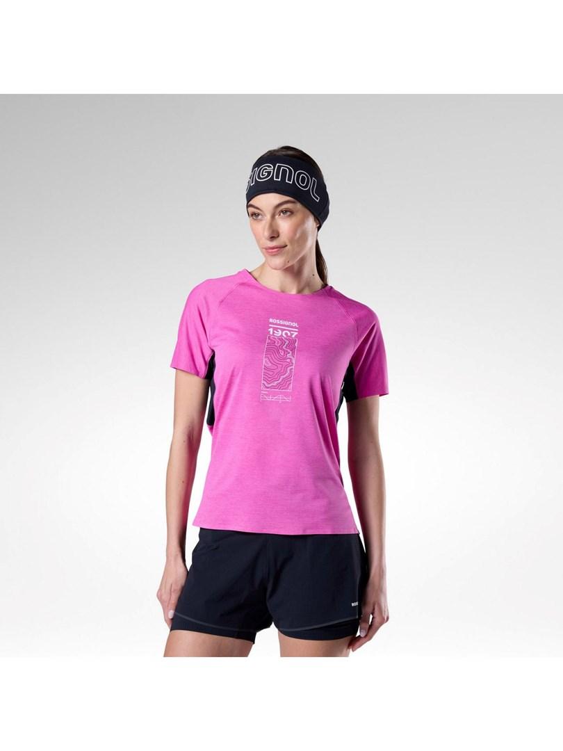 Rossignol W Sapa Ultra Tee dame T-shirt pink str. M