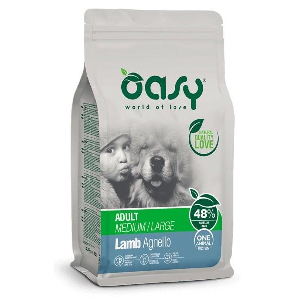 Oasy Adult Medium/Large Lam Mono tørfoder til hund 12 kg