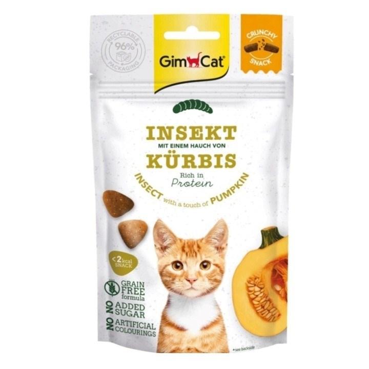 GimCat Crunchy Snacks med insekter og græskar til katte 50 g