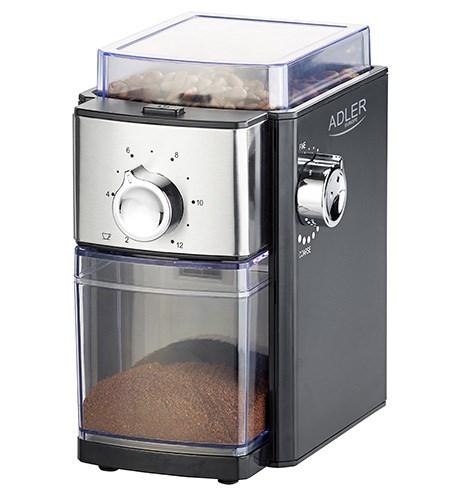 Adler Coffee Grinder AD 4448 300 W, Coffee beans capacity 250 g, Number of cups 12 per container pc(s), Black