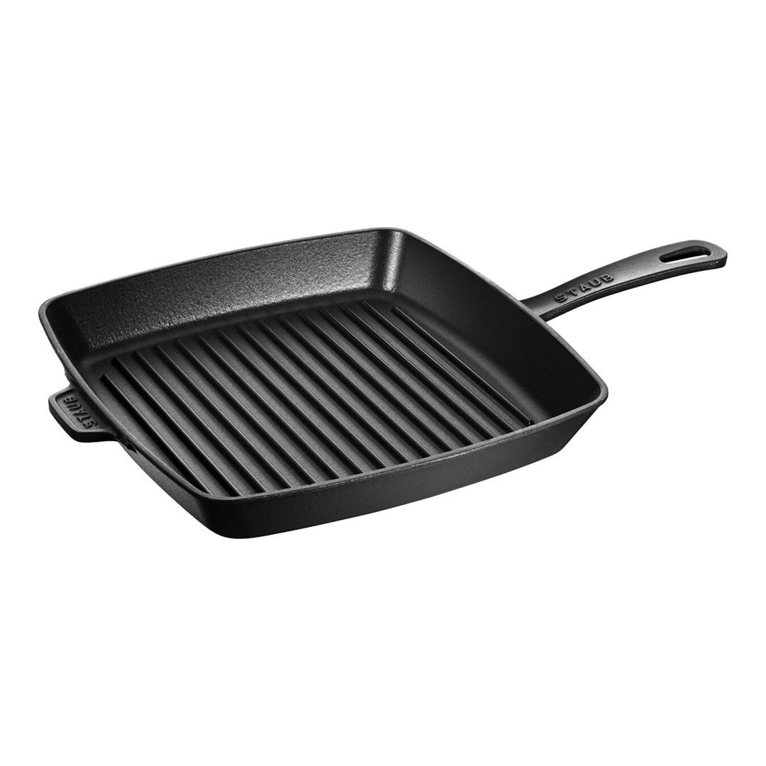 Staub firkantet grillpande 30 cm - sort