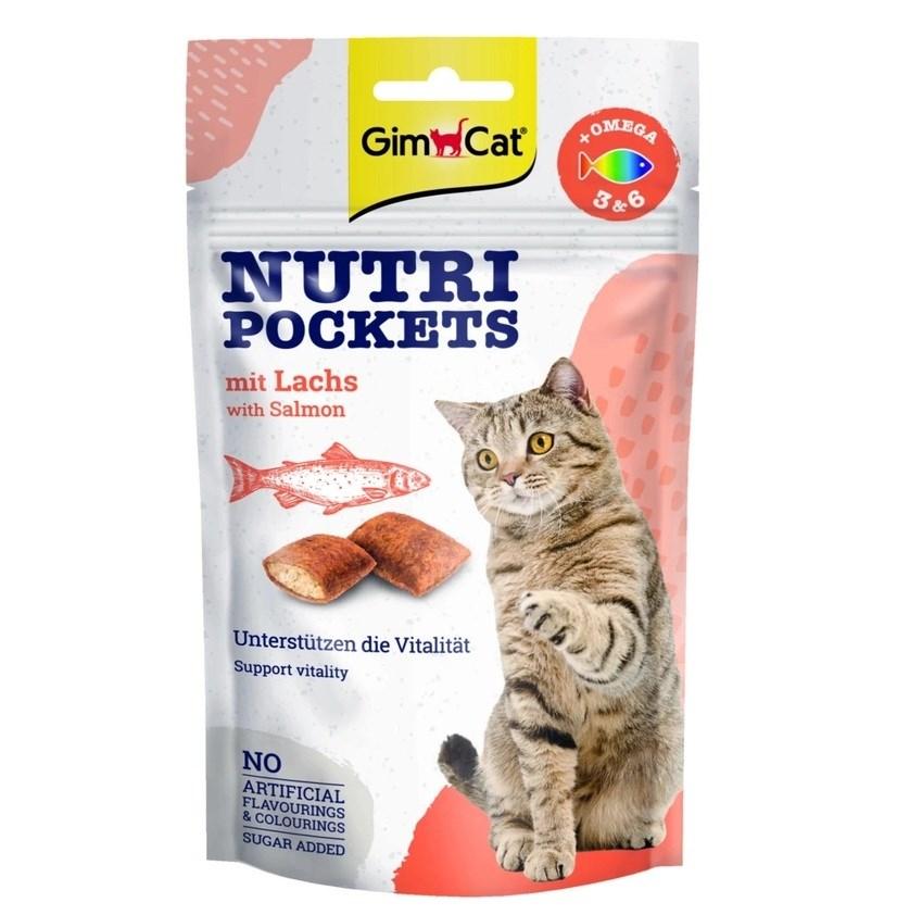 GimCat Nutri Pockets med laks kattegodbidder 60 g