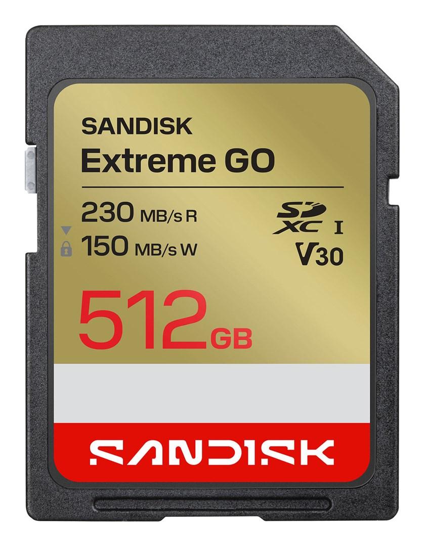 SanDisk Extreme Go SDXC UHS-I Memory Card 512GB 230MB/s