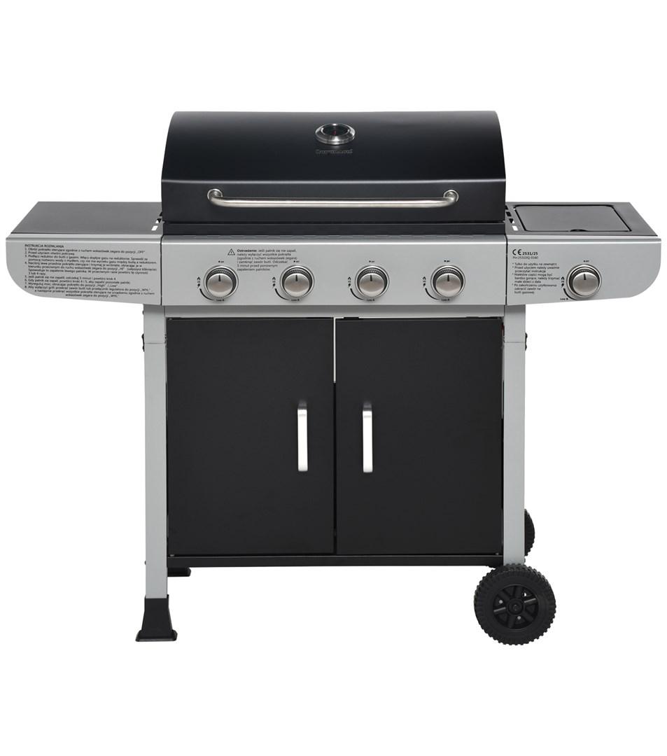 Ravanson GO-4 gasgrill - 13,3 kW, 4 brændere + sideblus