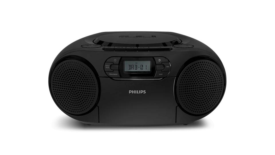 Philips TAZ2500/10 bærbar CD-afspiller med radio og Bluetooth - sort