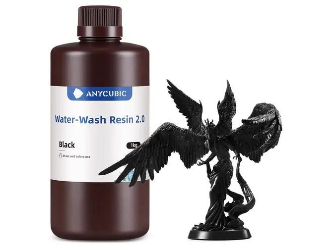 Anycubic Water-Wash Resin 2.0 1 kg - sort 3D-printer resin billede