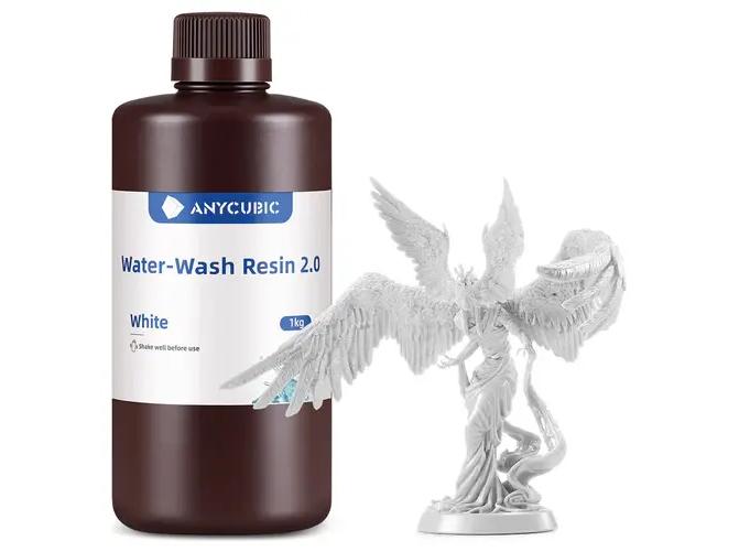 Anycubic Water-Wash Resin 2.0 1 kg hvid 3D-printer resin billede