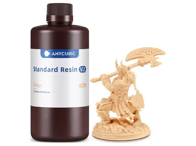 Anycubic Standard Resin V2 1 kg beige UV-resin til 3D-printer