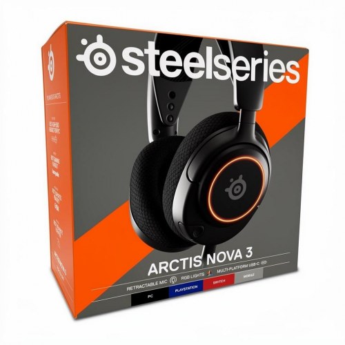 SteelSeries Arctis Nova 3 kablet gaming headset sort