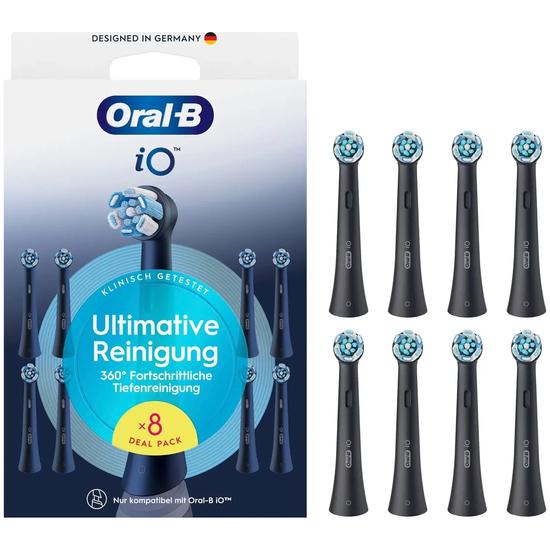 Oral-B iO Ultimate Clean børstehoveder sort 8 stk. billede