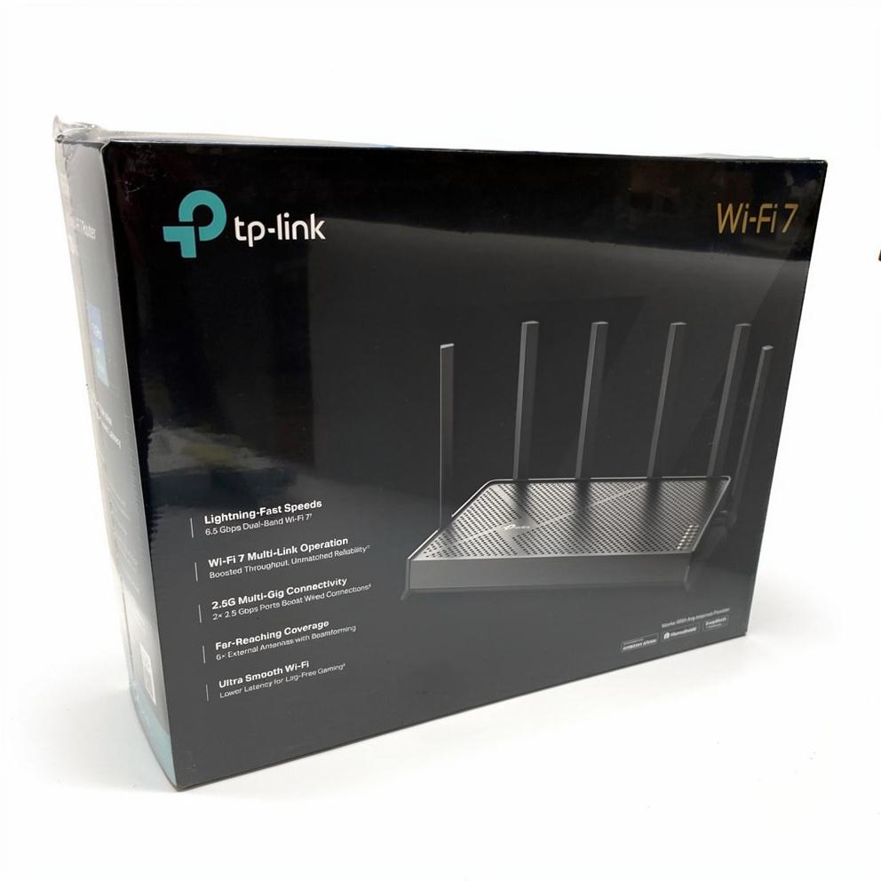 TP-Link Archer BE400 V1 Wi-Fi 7 dual-band router med 2,5 GbE, 4-ports switch og USB 3.0