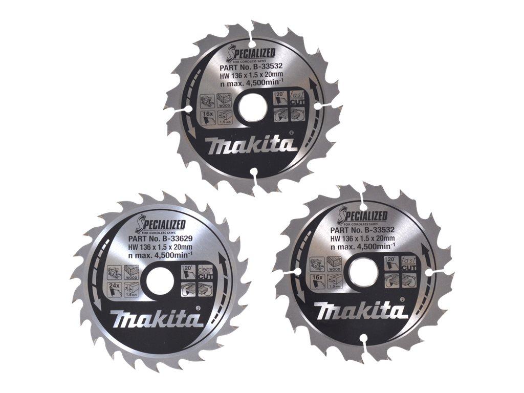 Makita Specialized savklingesæt 136 mm 3 stk.