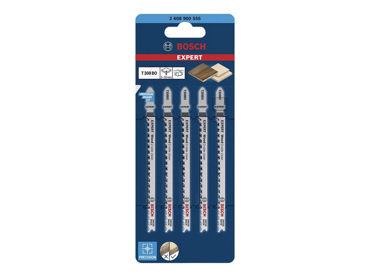 Bosch Expert Wood 2-side clean T308 BO stiksavsklinger 117 mm 5 stk billede