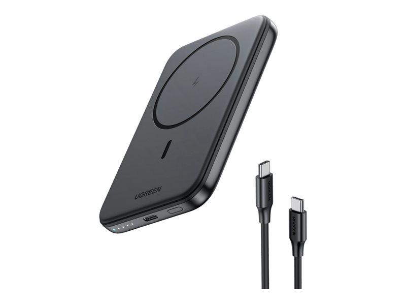 UGREEN 10.000 mAh Magnetisk Trådløs Powerbank i Space Grey - 10000 mAh