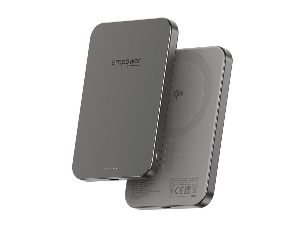 PanzerGlass empower powerbank 5.000 mAh med USB‑C - grå billede
