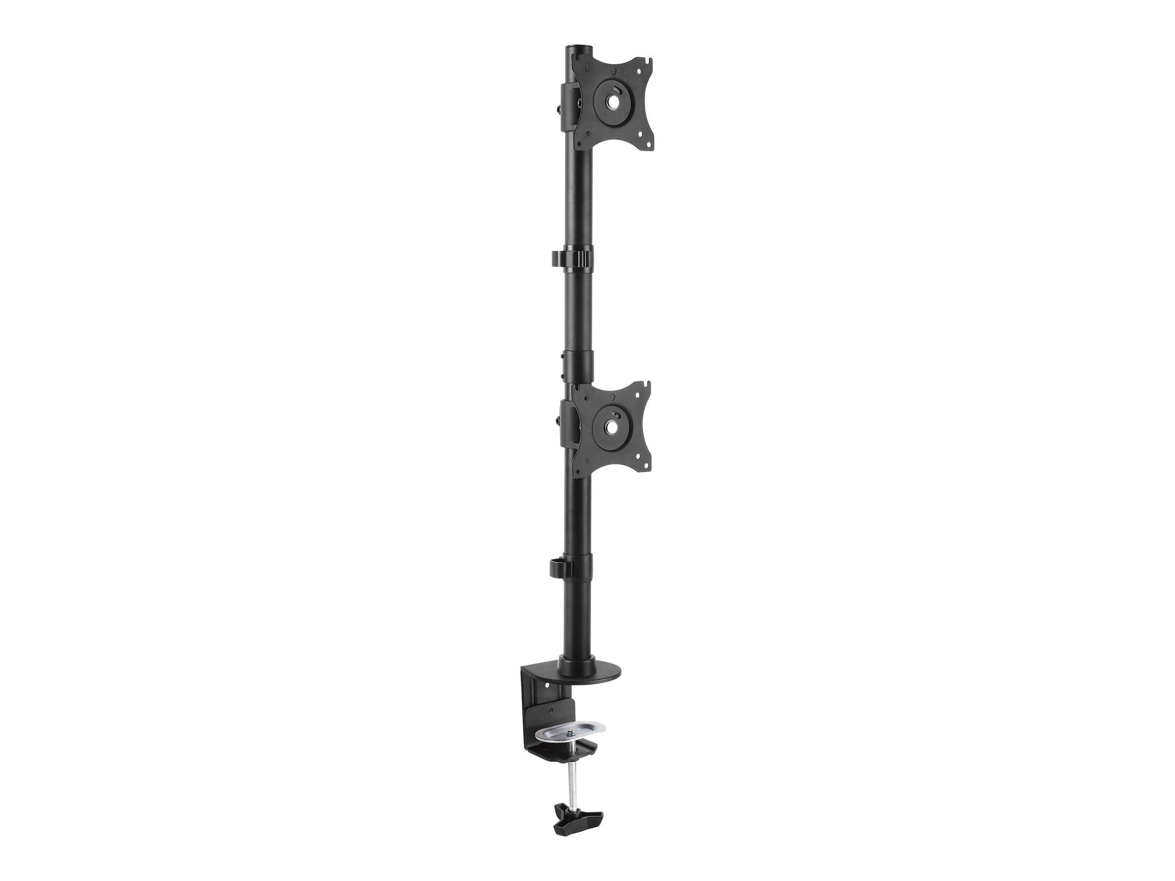 StarTech.com ARMDUALV lodret dobbel skærmarm 13-27" - skrivebordsmontering, sort billede