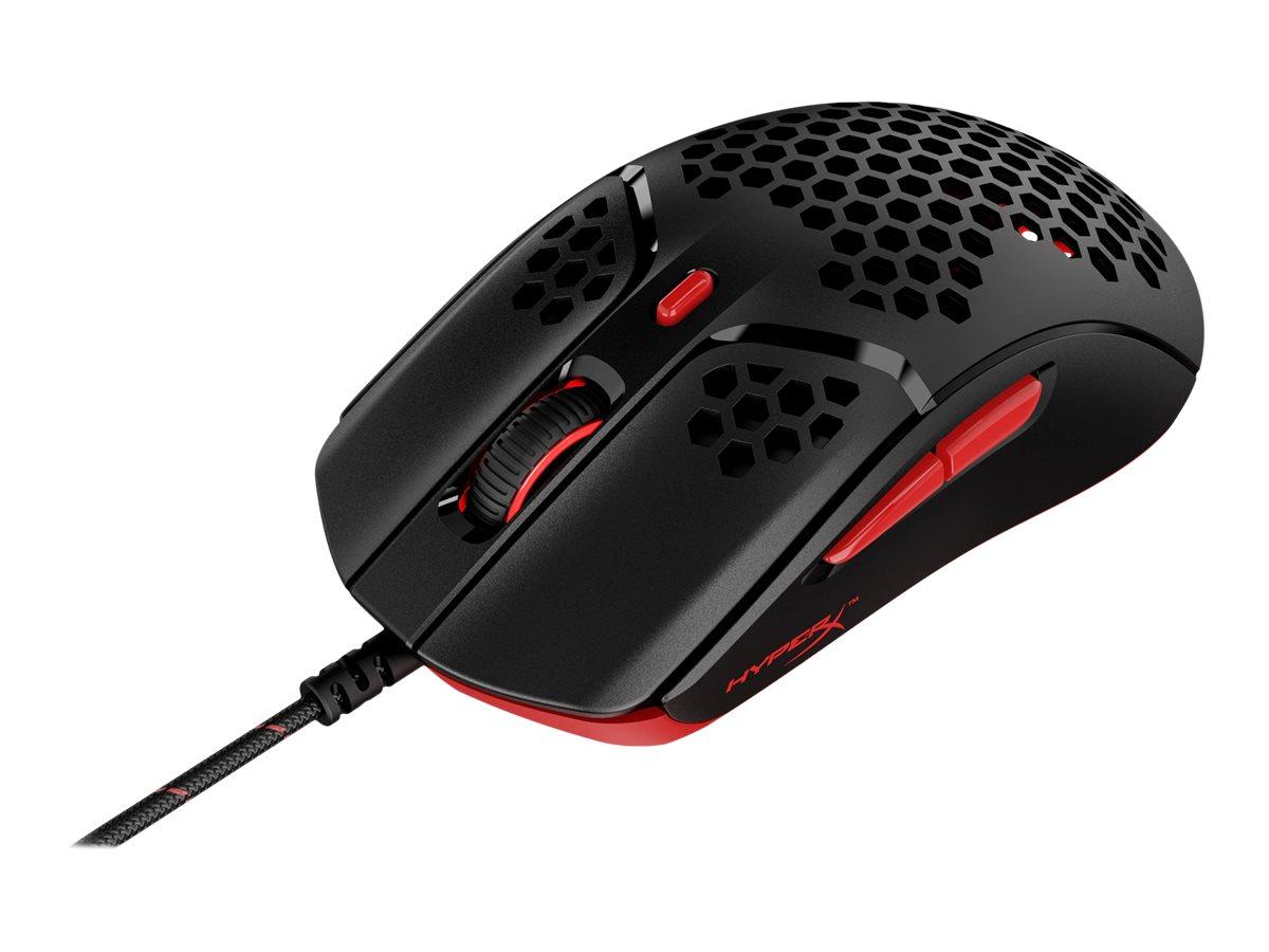 HyperX Pulsefire Haste - optisk gamingmus med kabel, sort/rød