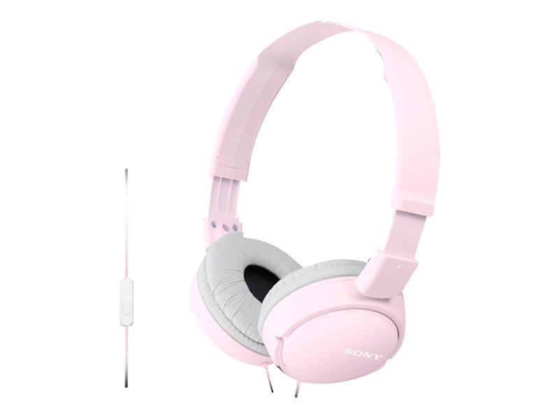 Sony MDR-ZX110AP kablede hovedtelefoner med mikrofon - pink billede