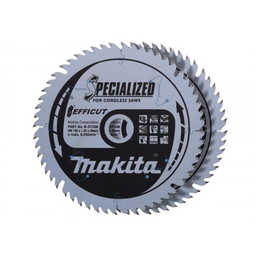 Makita B-57336-2 Efficut savklinge til rundsav 165 × 20 mm - 56 tænder (2 stk.)