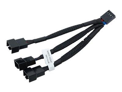 EkWaterBlocks - Splitter til blæser - 4 pin PWM (han) til 3-pins PWM (hun) - 10 cm